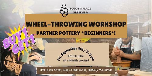 BOGO Pottery Workshop - Wheel Throwing! (9\/4; 7-9pm) Craft Art Night!