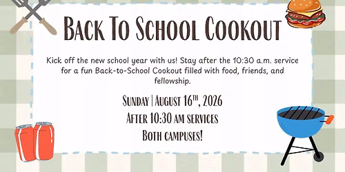 Back to School Cookout!