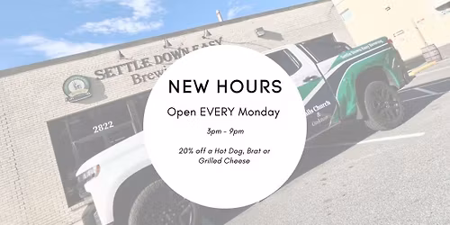 Now Open on Monday!