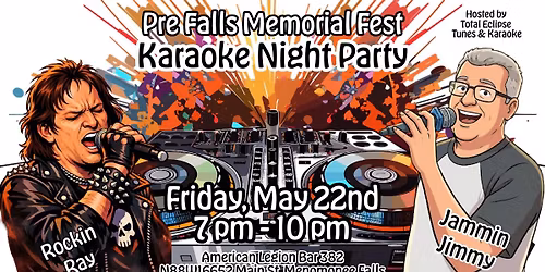 Pre Falls Memorial Fest KARAOKE NIGHT Party
