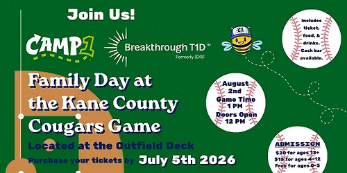 Camp1 Family Day: Kane County Cougars Baseball Game