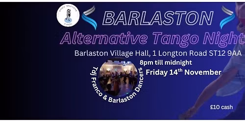 \t"Tango Requests Night this November at Barlaston! Send your favourite tracks \u2013 we\u2019ll play them!"