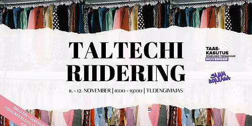 TALTECHI RIIDERING \/ CLOTHING SWAP EVENT #3