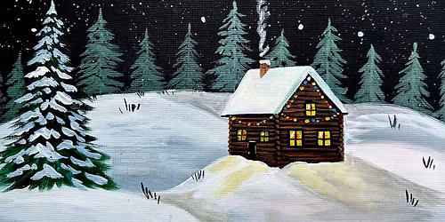 Christmas Cabin Sip & Paint Event in Tamworth @ The Longwood \ud83c\udf19\ud83c\udf84 No experience required!