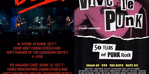 Casino Steele + Matt Dangerfield of The Boys at Sonik Records - Montr\u00e9al