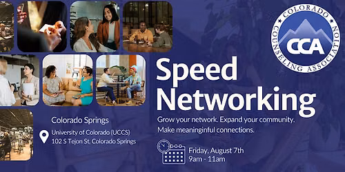 Colorado Counseling Association (CCA) Speed Networking Event: CO Springs