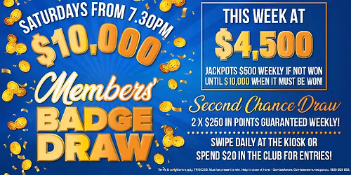 $10,000 Members' Badge Draw