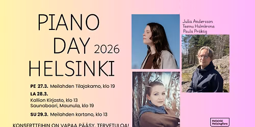 Piano Day Helsinki 2026 \u2013 Matinea