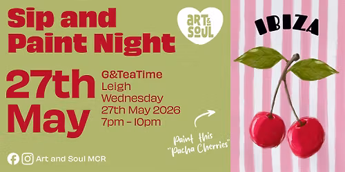 Sip and Paint Night at G&TeaTime, Leigh