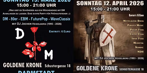 Spielmannsfluch - Die Neue Darmst\u00e4dter Mittelalter Party SONNTAGS ab 15 UHR in der Krone - DJ Jochen