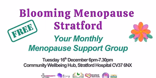 Blooming Menopause Stratford - September