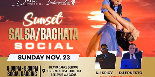 Sunday Sunset Salsa\/Bachata Social w\/ DJ Ernesto & DJ Spicy \ud83c\udf05\ud83d\udc83\ud83d\udd7a