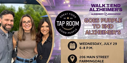Tap Room Goes Purple to End Alzheimer's