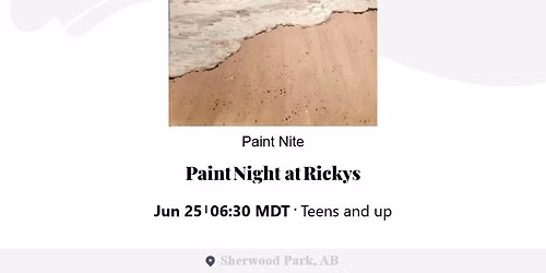Paint Night in the Park ~ "Crystal Blue Beach"