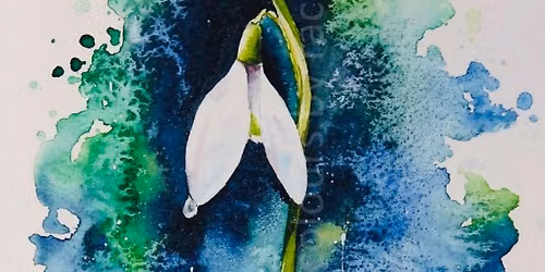 DAY CLASS Morning Flower Dew Watercolor Class with Tia - Thursday July 9, 2026, 1-230pm