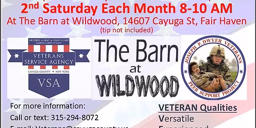 Free Breakfast for Cayuga County Veterans