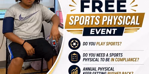 Free Sports Physical Event for athletes.