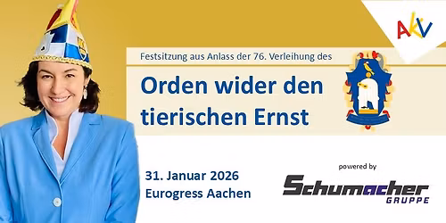 Festsitzung aus Anlass der 76. Verleihung des ORDEN WIDER DEN TIERISCHEN ERNST