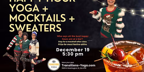 Happy Hour Yoga + Mocktails + Sweaters