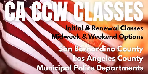 CA CCW Initial Class - 2 Day Course