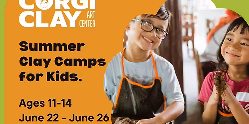 Summer Clay Camp for Ages 11-14, June 22- June 26