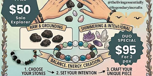Crystals Lava Soul Bracelet Making Workshop