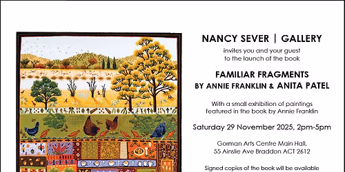 Book Launch and Exhibition for 'Familiar Fragments' by Annie Franklin and Anita Patel