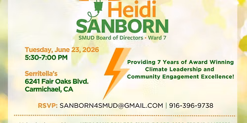 Heidi Sanborn for SMUD Fundraiser