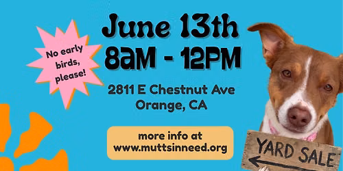 Mutts in Need Garage Sale