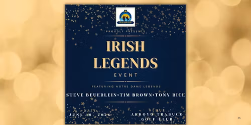Irish Legends Event - Dinner\/Dinner and Golf