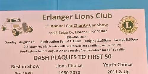 Erlanger Lions 1st Annual Charity Car Show