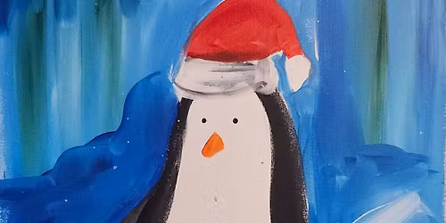 Kids Paint Party: Santa Penguin