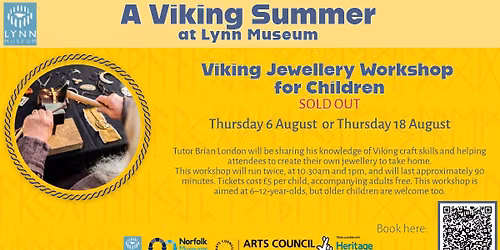 Viking Jewellery Workshop for Children *SOLD OUT*