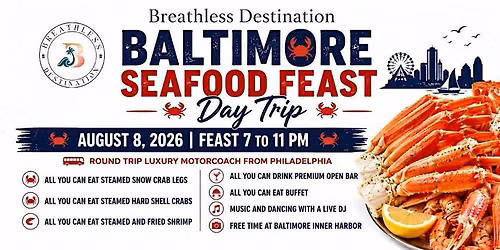 Baltimore Seafood Feast Night Party (7 to 11 PM) from Philadelphia