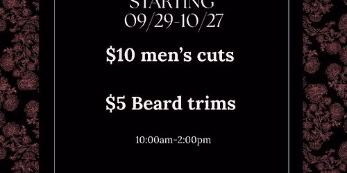$10 Tuesday men\u2019s cuts!