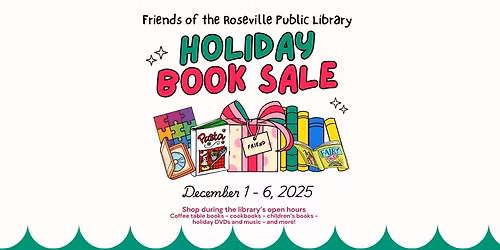 December Book Sale at the Downtown Library, Roseville