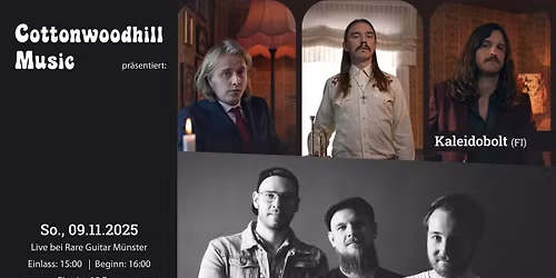 Cottonwoodhill Music pr\u00e4sentiert: Kaleidobolt (FI) + Schubmodul