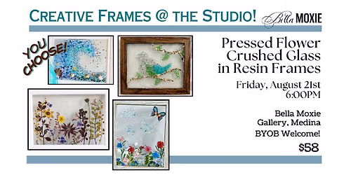 Pressed Flower & Crushed Glass Art in Resin
