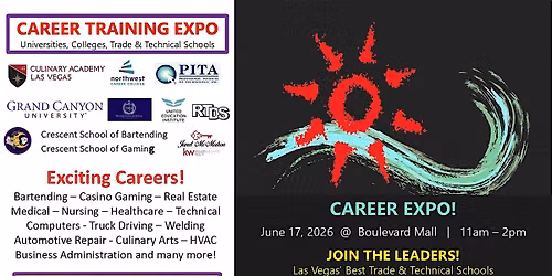 Las Vegas Career Training Expo. The Best Trade and Technical Schools.