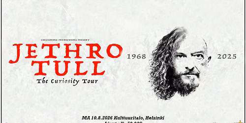 Jethro Tull - Helsinki, Kulttuuritalo - 10.8.2026
