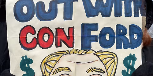 Pickering April 25, 2026 Fighting Ford Protest