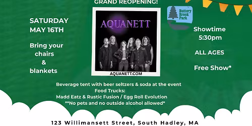 Aquanett LIVE at Buttery Brook Park (Grand Reopening Celebration)