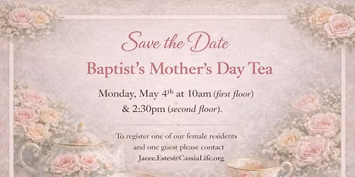 Baptist\u2019s Mother\u2019s Day Tea