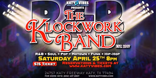 \ud83c\udfb6 The Klockwork Band Live at Katy Vibes! \ud83c\udfb6