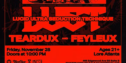 Club de Vampiros presents... Black Friday (LIVE) with L.U.S.T., Teardux, and Feyleux