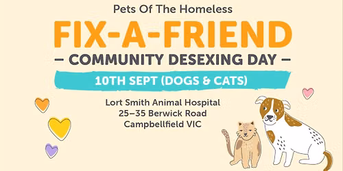 Campbellfield Fix-A-Friend Dogs & Cats 10th September