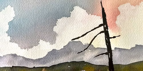 Beginner Watercolor- Colorado the Great Outdoors Art Class 
