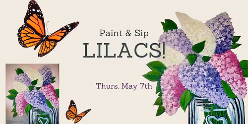 Lilacs in Mason Jar Paint & Sip