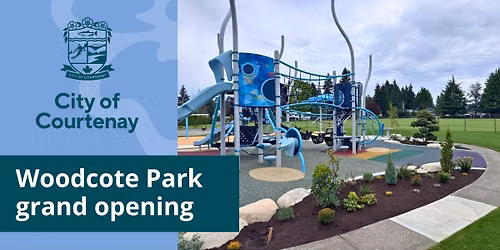 Woodcote Park playground ribbon cutting ceremony