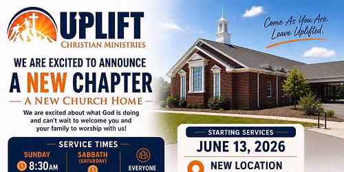 A New Chapter! A New Church Home! 